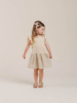 Rylee + Cru Grid Coury Dress - Butter