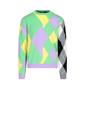 Versace Patterned Crewneck Knit Jumper