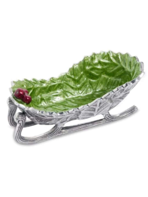 Julia Knight Holly Sprig 8" Sleigh Bowl In Mojito