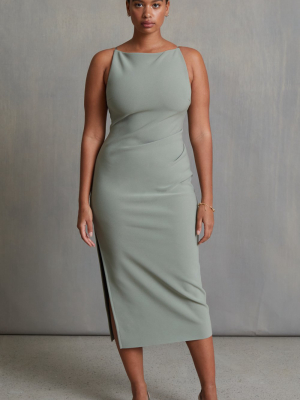 Be Mine Tuck Dress - Sage