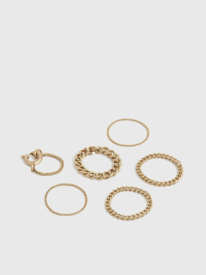 Kore Gold-tone 6 Ring Set Kore Gold-tone 6 Ring Set