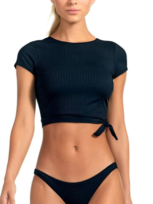 Vitamin A Ecorib Rica Crop Top In Black