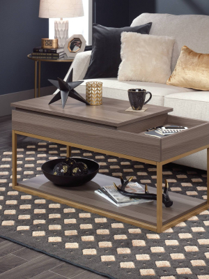 International Lux Lift Top Coffee Table Diamond Ash - Sauder