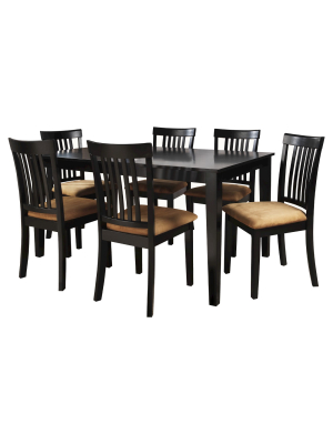 Hartsell 7-piece Black Dining Set - Misson Back Chair