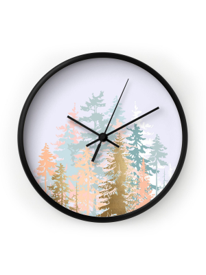 Iveta Abolina Blush Forest Round Clock By Deny Designs.