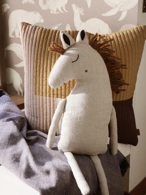 Safari Cushion Horse In Natural