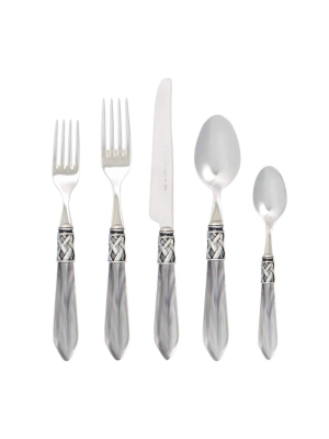 Vietri Aladdin Antique Light Gray 5-piece Place Setting