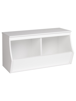 Fremont Entryway Storage Cubbie - 2 Bin - White - Prepac