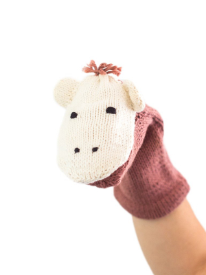 Knitted Hand Puppet - Monkey