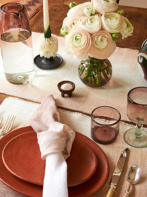 Mauve Linen Table Runner