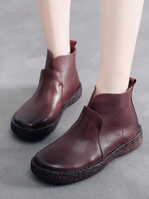 Retro Women Ankle-high Booties