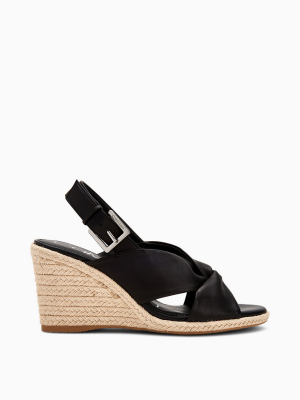 Brennah Nappa Leather Wedge Sandal