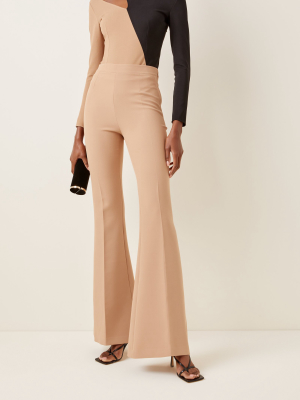 Halluana Crepe Flared Trousers