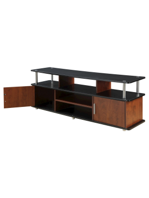 60 Inch Monterey Tv Stand Cherry And Black - Breighton Home