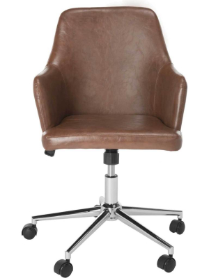 Caiden Swivel Office Chair Brown