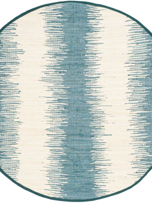 Montauk Frequency Blue Round Rug