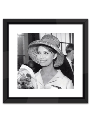 Sophia Loren In Black And White Print