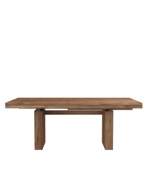 Teak Double Extendable Dining Table