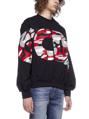 Gcds Logo Printed Crewneck Sweatshirt