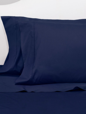 Navy Blue 400 Thread Count Sheet Set (fitted, Flat, & Pillow Cases)