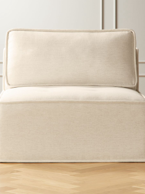 Quattro Snow Tufted Armless Chair