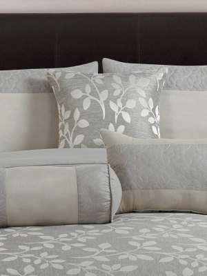 7pc Selvy Comforter Set Silver - Riverbrook Home