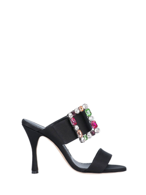 Manolo Blahnik Verda Embellished-buckle Sandals