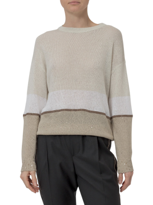 Brunello Cucinelli Sequinned Crewneck Sweater