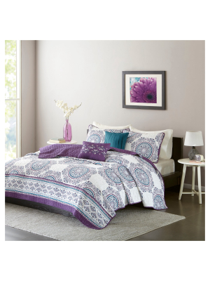 Camryn Medallion Printed Quilt Set