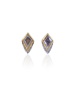 Brooke Gregson Barragan Kite Diamond Slice Pave Stud Earrings