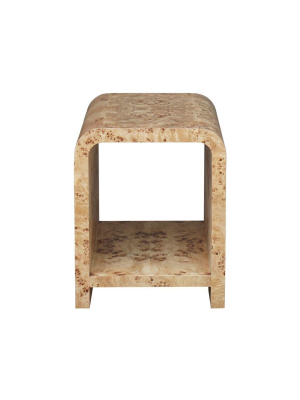 Putnam Burl Wood Side Table