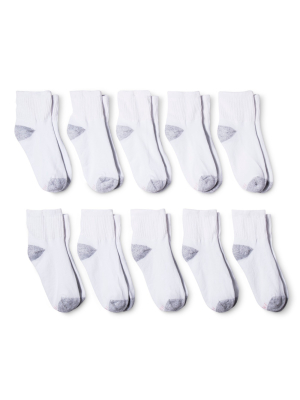 Hanes Women's Extended Size 10pk Ankle Socks 8-12