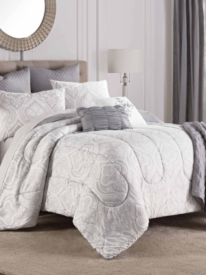 Aria Comforter Set Gray - Martex