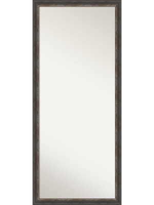 28" X 64" Bark Rustic Framed Full Length Floor/leaner Mirror Charcoal - Amanti Art