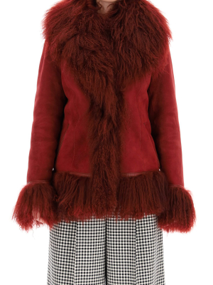 Saks Potts Shearling Fringed Jacket