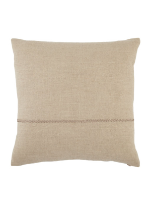 Jaipur Living Ortiz Solid Light Gray Down Throw Pillow 22 Inch