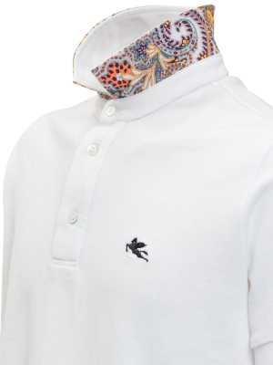 Etro Logo Embroidered Polo Shirt