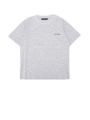 Balenciaga Kids Logo Print Crewneck T-shirt