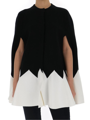 Alexander Mcqueen Zig-zag Flared Cape