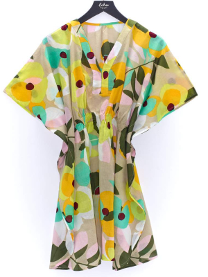 Bold Floral Butterfly Caftan