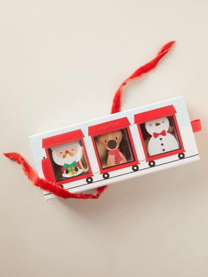 Holiday Treat Train, Set Of 3