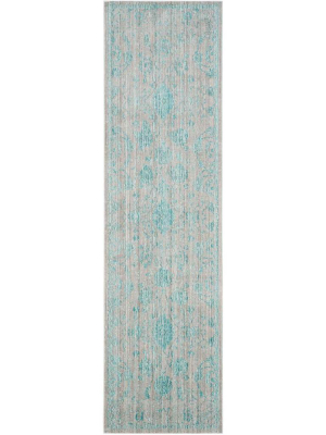 Valencia Blue/gray Runner Rug