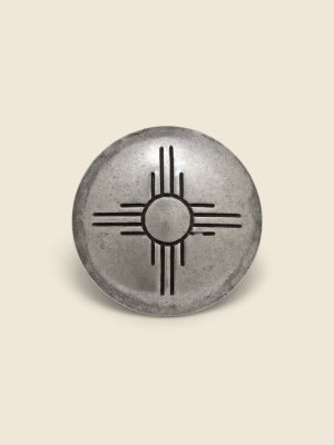 Concho Pin Round Zia - Nickel Silver