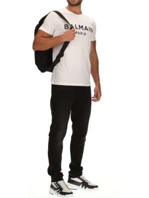 Balmain Slim-fit Logo Patch Jeans