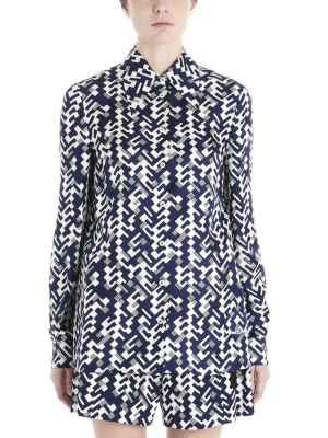 Prada Geometric Print Shirt