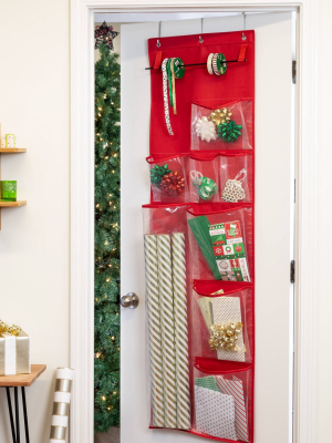 Honey-can-do Holiday Over The Door Organizer Red