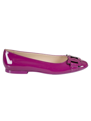 Tod's Logo Plaque Ballerinas