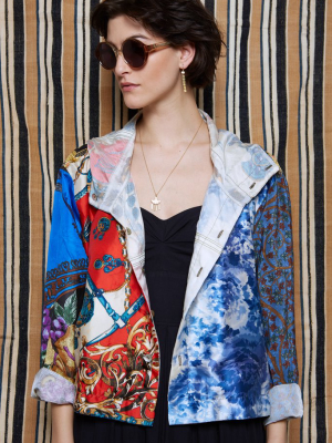 Wonderland Reversible Parachute And Upcycled Scarves Jacket