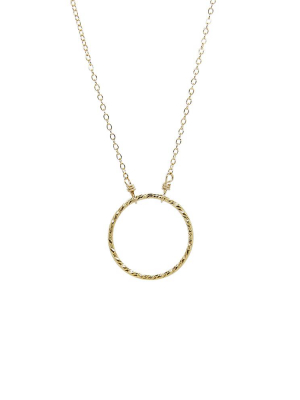 Diamond Cut Circle Necklace