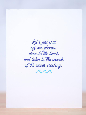 Let's Drive To The Beach...  Love Card